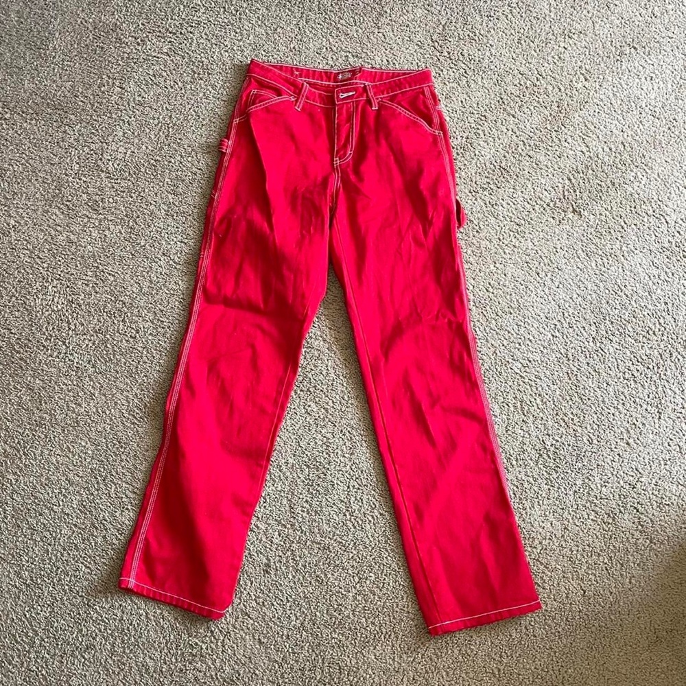 red dickies jeans! fits like a size 4